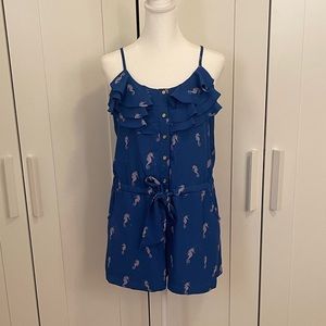 Nanette Lepore L’amour seahore blue romper